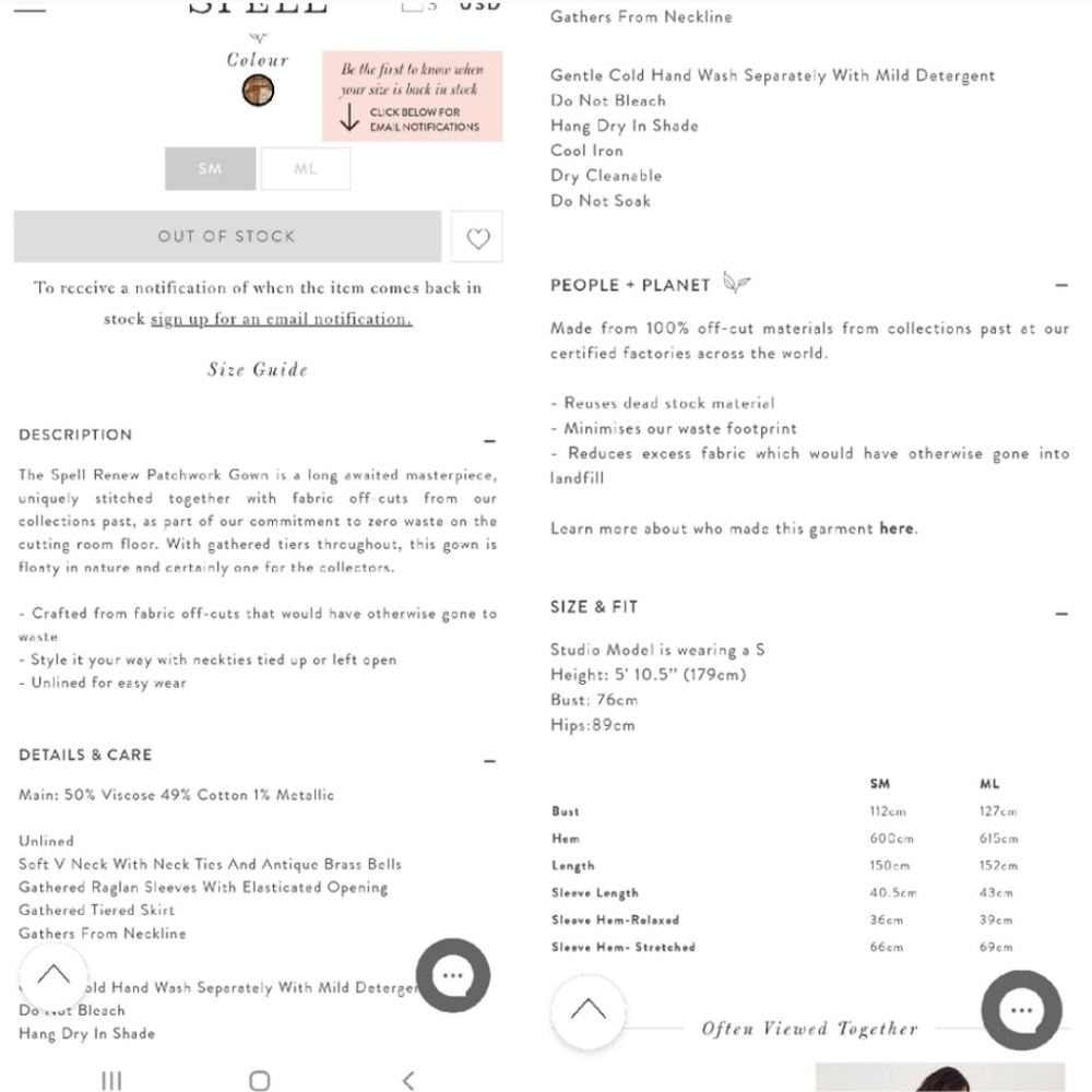 Rare Spell Designs Renew Patchwork Maxi Dress Gow… - image 5